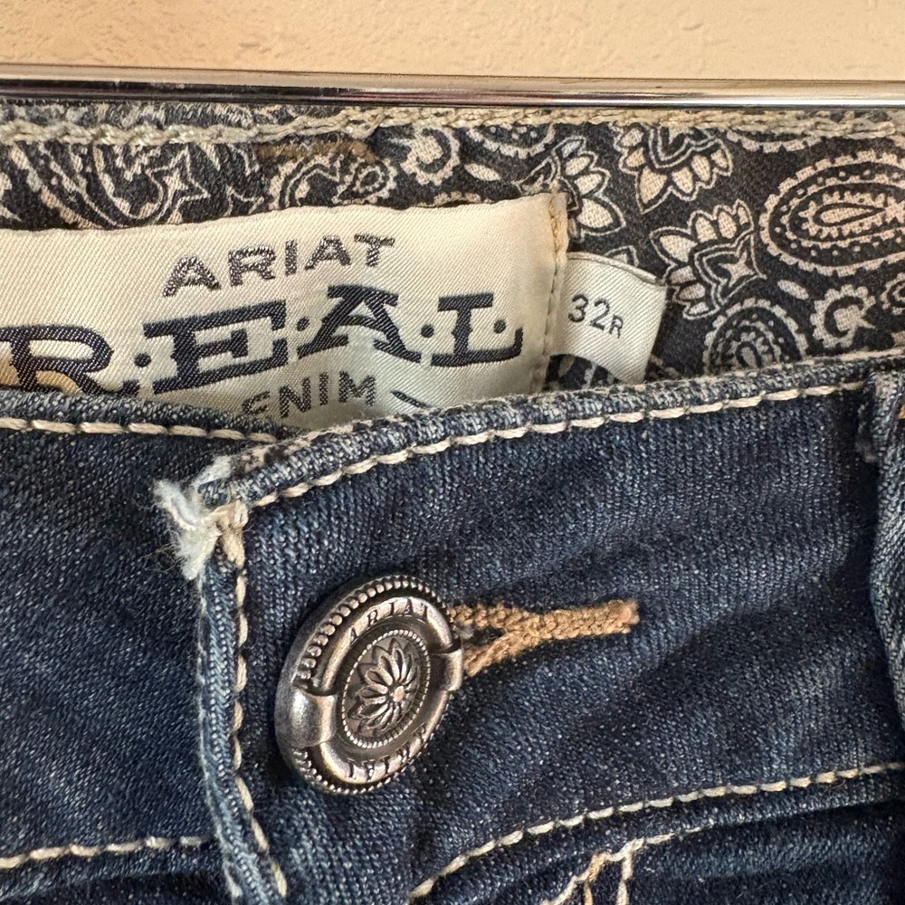 Ariat Women's Boot Cut Jeans in Rich Indigo - Picture 12 of 16